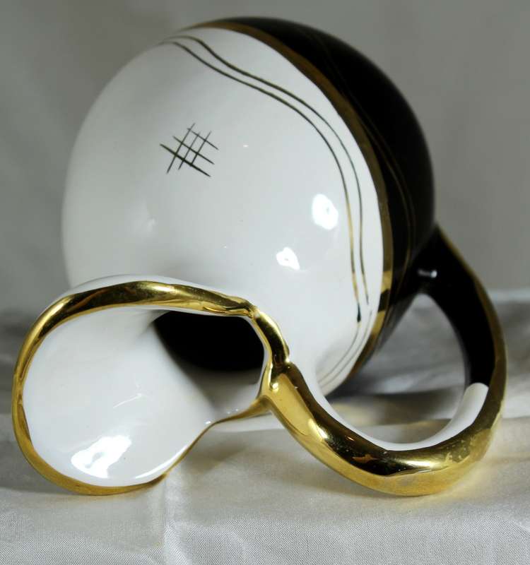Black, Cream and Gold Milk Jug