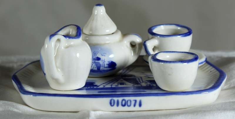 Miniature Blue and White Teaset