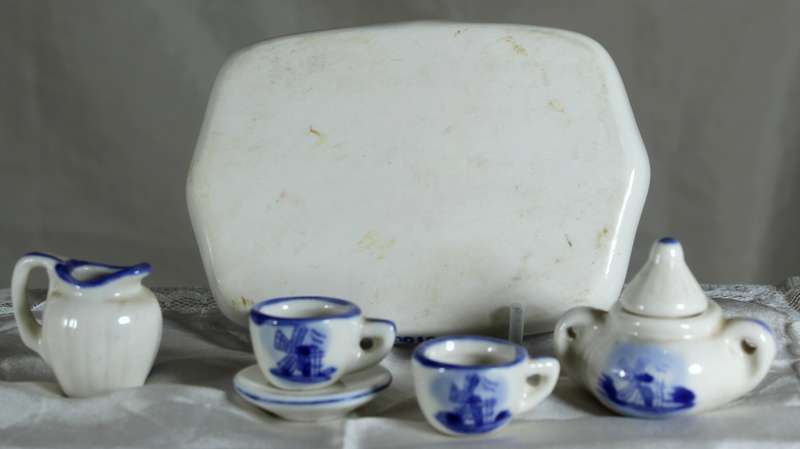 Miniature Blue and White Teaset