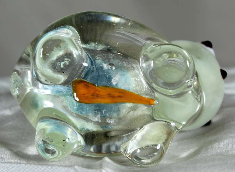Vintage Curious Phoenix Glass turtle Pin Cushion - BID NOW!!!
