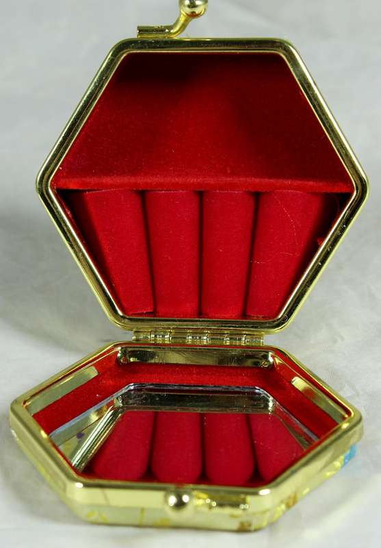 Miniature Jewelry Box With Mirror - BID NOW!!!