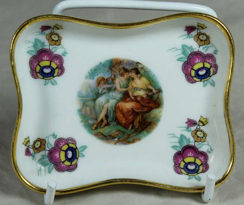 Limoges Trinket Plate - 2 Ladies Victorian - BID NOW!!!