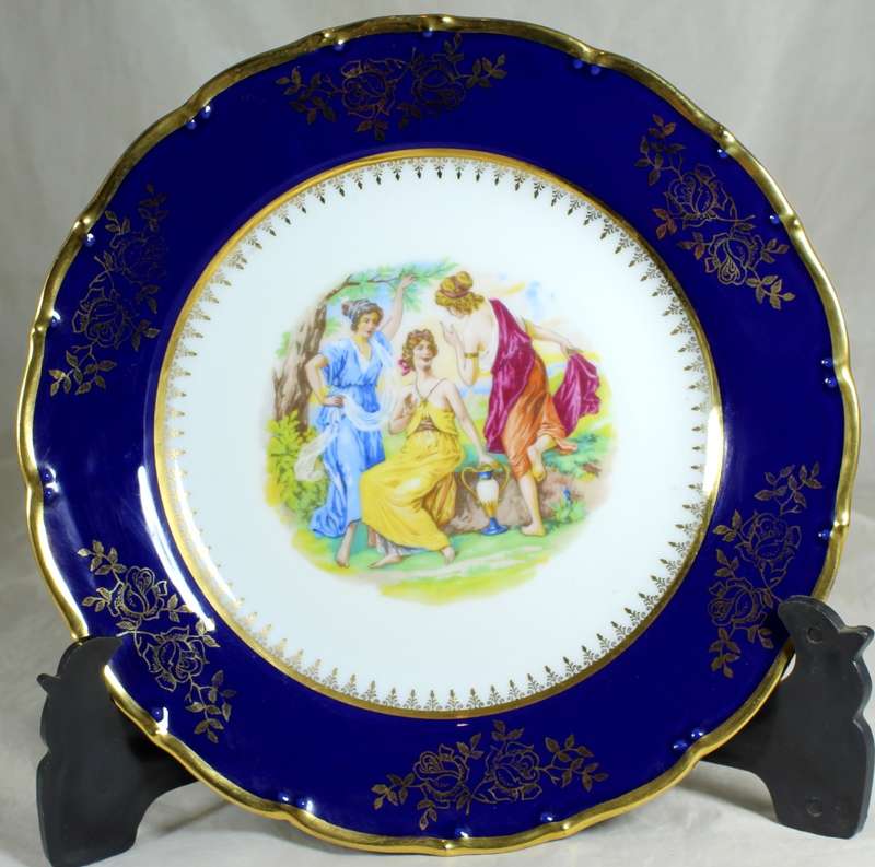 Carlsbad Cobalt Victorian Wall Plate - BID NOW!!!