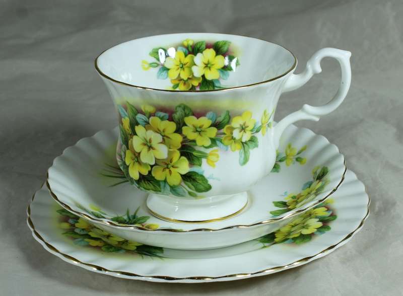 Royal Albert Primrose Tea trio  - BID NOW!!!
