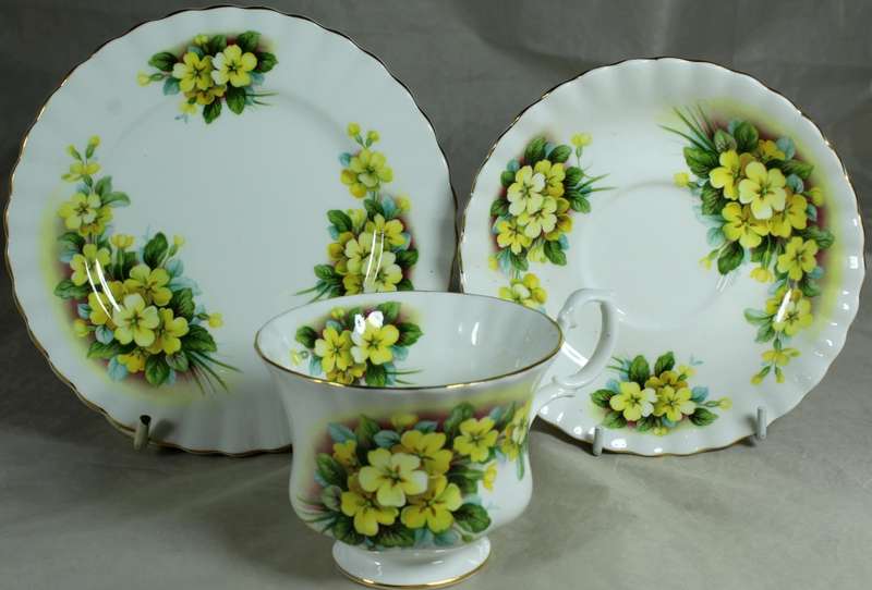 Royal Albert Primrose Tea trio  - BID NOW!!!