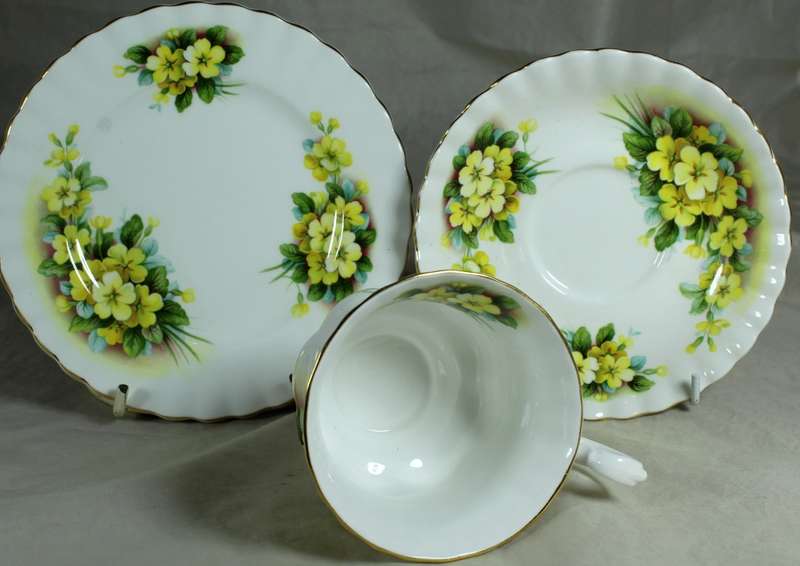 Royal Albert Primrose Tea trio  - BID NOW!!!