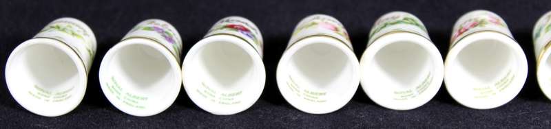 Royal Albert Thimbles - Set of 12 - Flowers of the Month