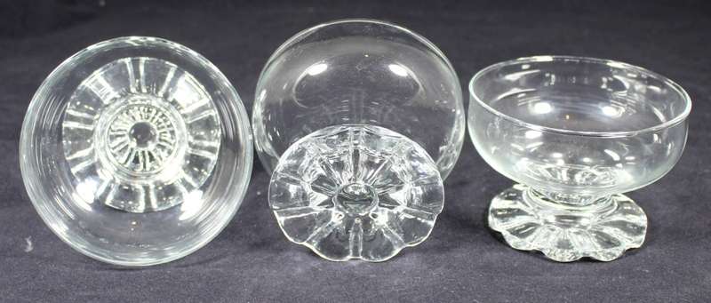 Set of three parfait glass bowls