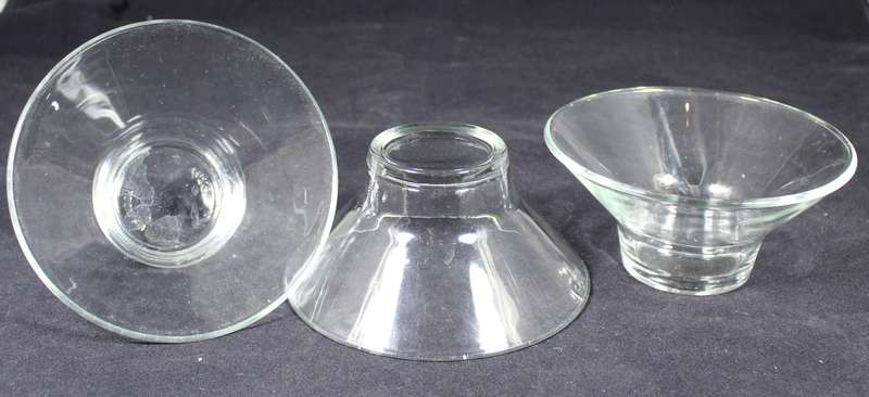 Set of three parfait glass bowls