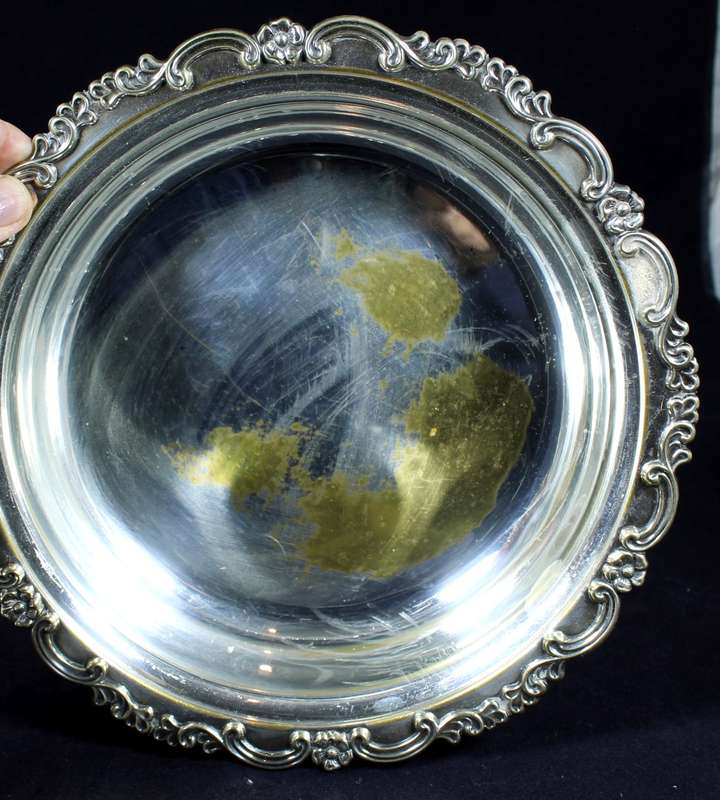 Silver plated vegetable dish with lid