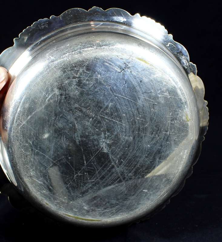 Silver plated vegetable dish with lid