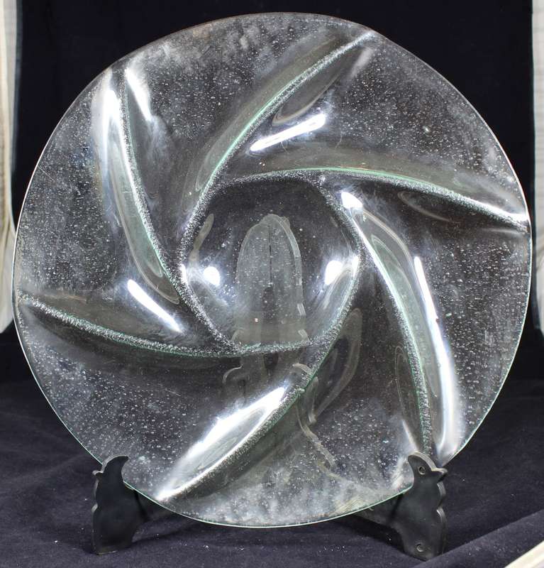 Glass round savory dish