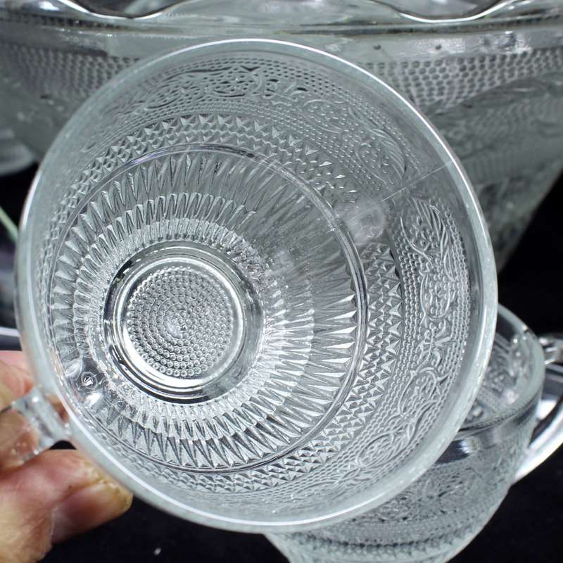 Large punch bowl set