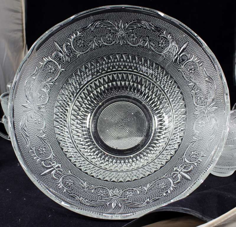 Large punch bowl set