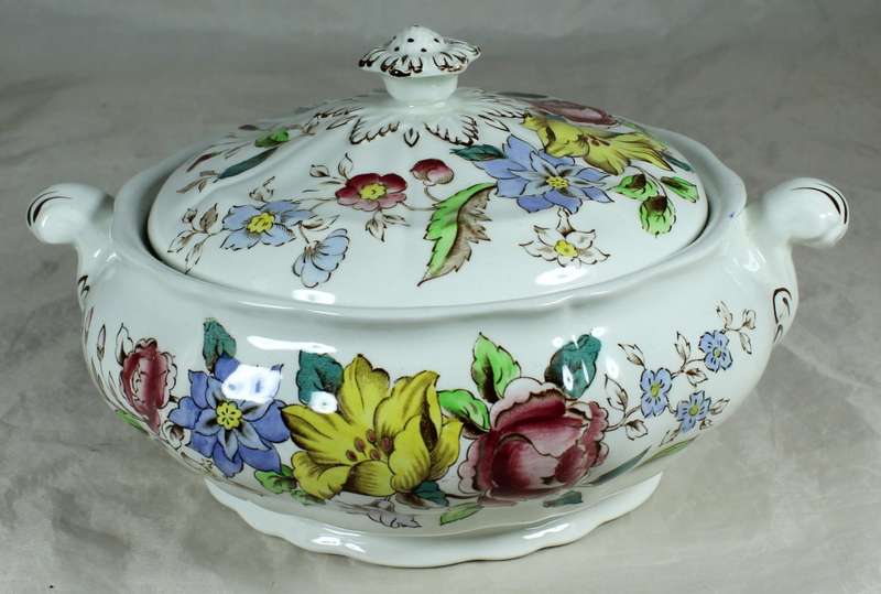 Booths Flower Piece Tureen & Lid (A8064)