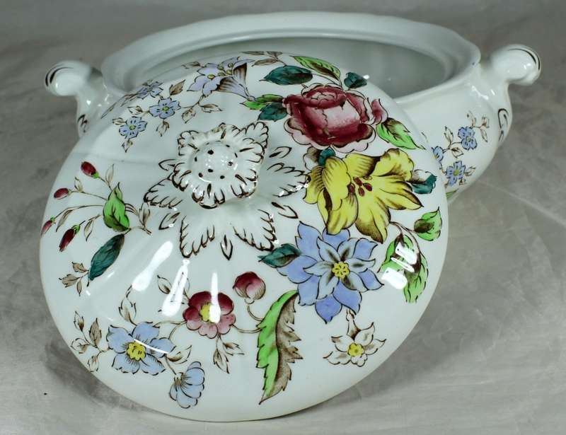 Booths Flower Piece Tureen & Lid (A8064)