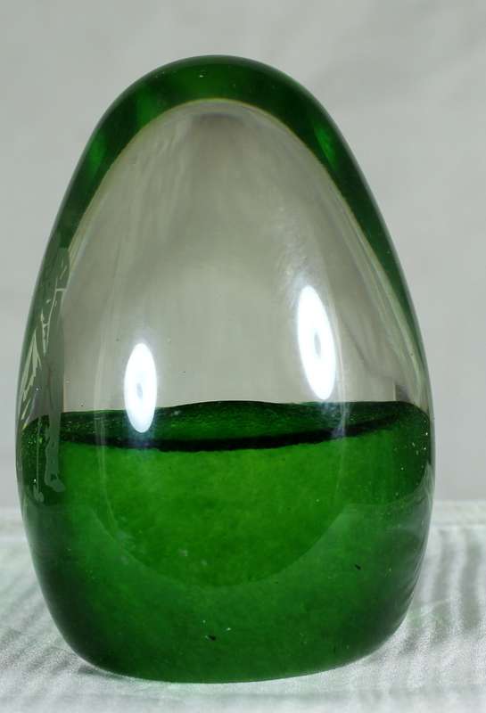 Caithness Scotland - Green Paperweight - Golf Player One Side