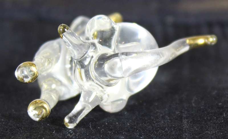 Small Vintage Glass Cat - Made in Czech Republic