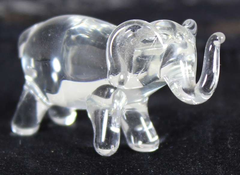 Small Glass Elephant