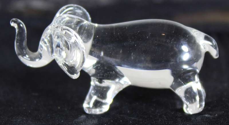 Small Glass Elephant