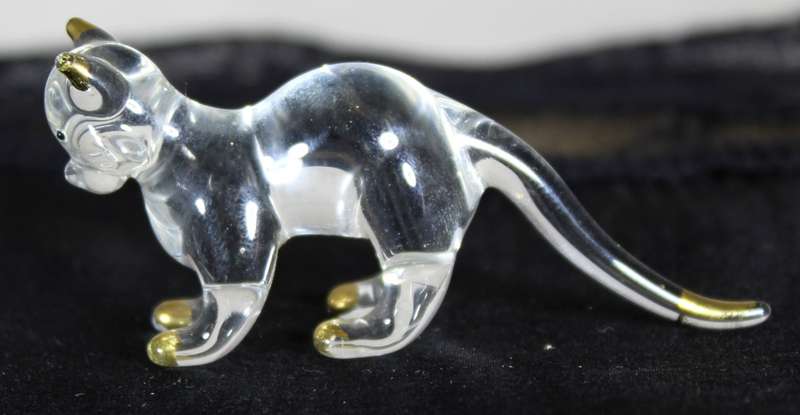 Small Glass Cat with a Long Tail