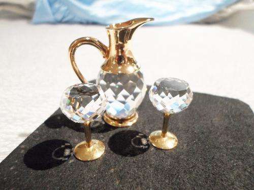 Swarovski style crystal figurine - Ewer & Goblet - A magnificent specimen!! Bid now!! - REDUCED