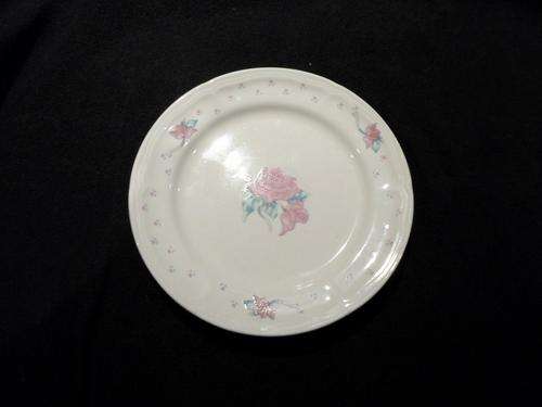 Pottery pink flower display plate