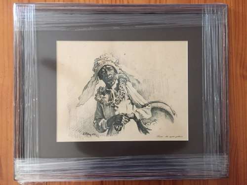 Dorothy Kay, "Louisa Oyster Catcher", Etching, Framed