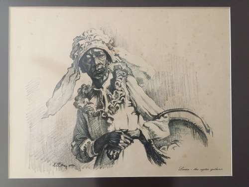 Dorothy Kay, "Louisa Oyster Catcher", Etching, Framed