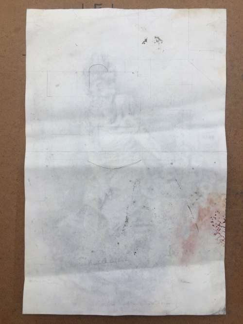 Durant Sihlali, (Original), `The Market Place`, Charcoal artwork,
