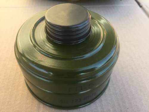 New Vintage White Soviet GP Gas Mask (with canister and carrying bag)