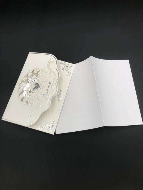 Boutique wedding invitation card set white