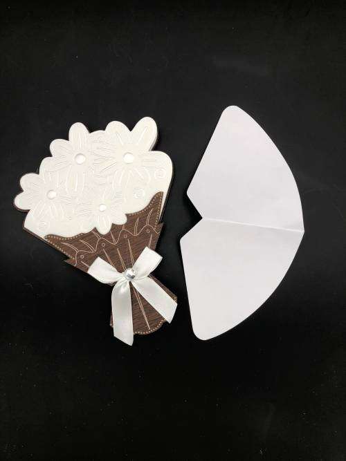 wooden wedding invitation card