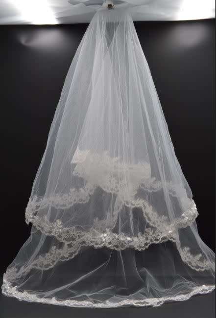 romantic bridal wedding veil 80cm
