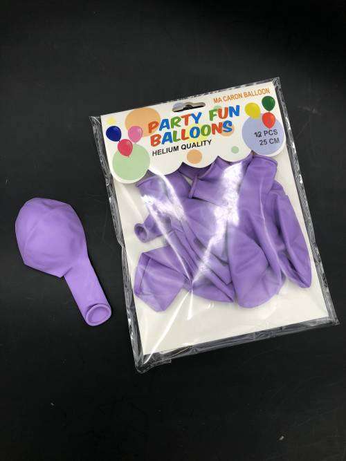 10 pcs party balloons 2.5g 25cm Macaron purple