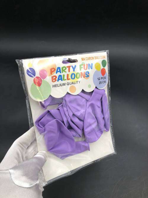 10 pcs party balloons 2.5g 25cm Macaron purple
