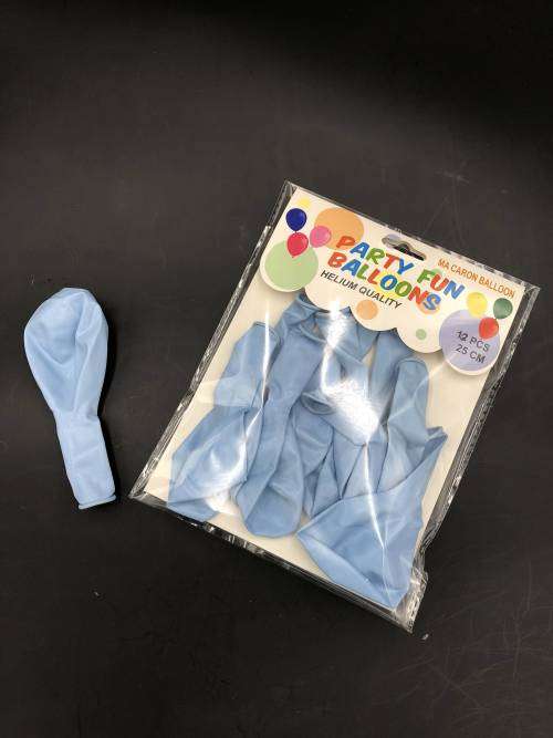10 pcs party balloons 2.5g 25cm Macaron blue