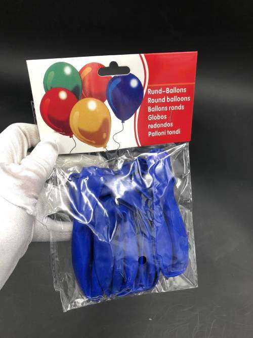 10 pcs pure color balloons 2.5g 25cm blue