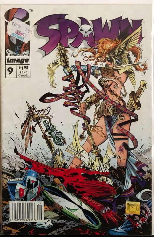 Spawn #9 (1994) Newstand Edition - 1st. Appearance of Angela