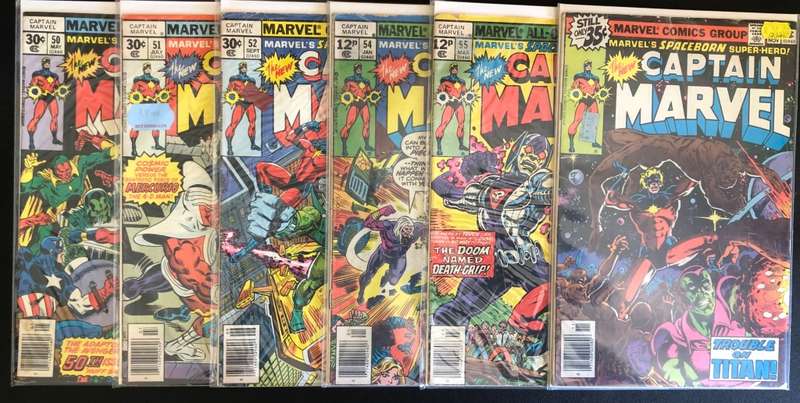 Captain Marvel Vol.1 Comic Book Bundle (1968-1979)