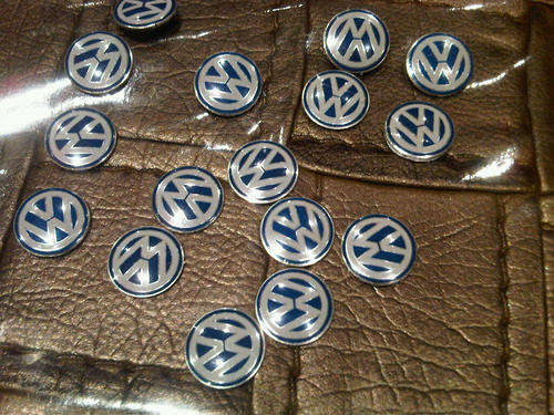 VW Badges behind Key (Stick on)