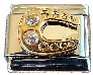 Italian charms - Horseshoe CZ