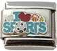 Italian charms - I love sports
