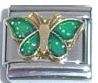 Italian charms - Green butterfly