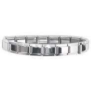 Italian charm 18 link starter bracelet - Shiny (Stainless steel)