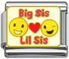 Wholesale Italian charms - Big Sis Lil Sis