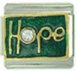 Wholesale Italian charms - Hope with stone