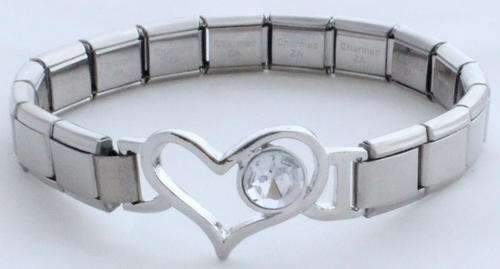 Italian charms (Fits Nomination) - Heart Connector
