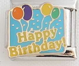 Italian charms (Fits Nomination) - Happy Birthday