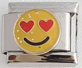 Italian charms (Fits Nomination) - Smile with Heart Eyes